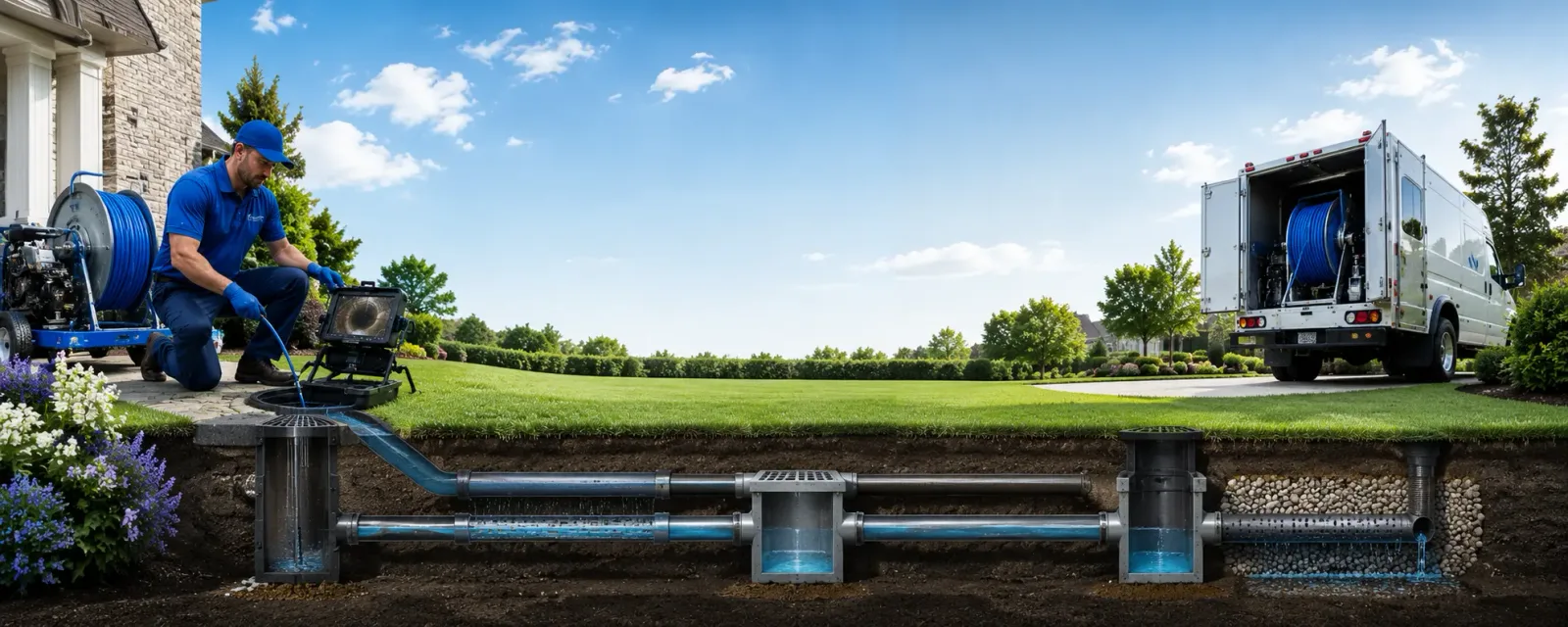 Outdoor drain cleaning information for White Oak, TX